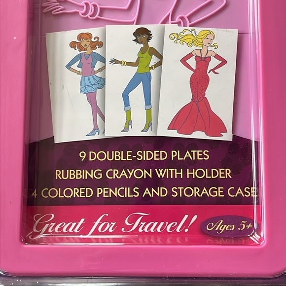 Brand New Melissa & Doug Fashion Design Activity Kit Rubbing Plates Crayons - Picture 9 of 13